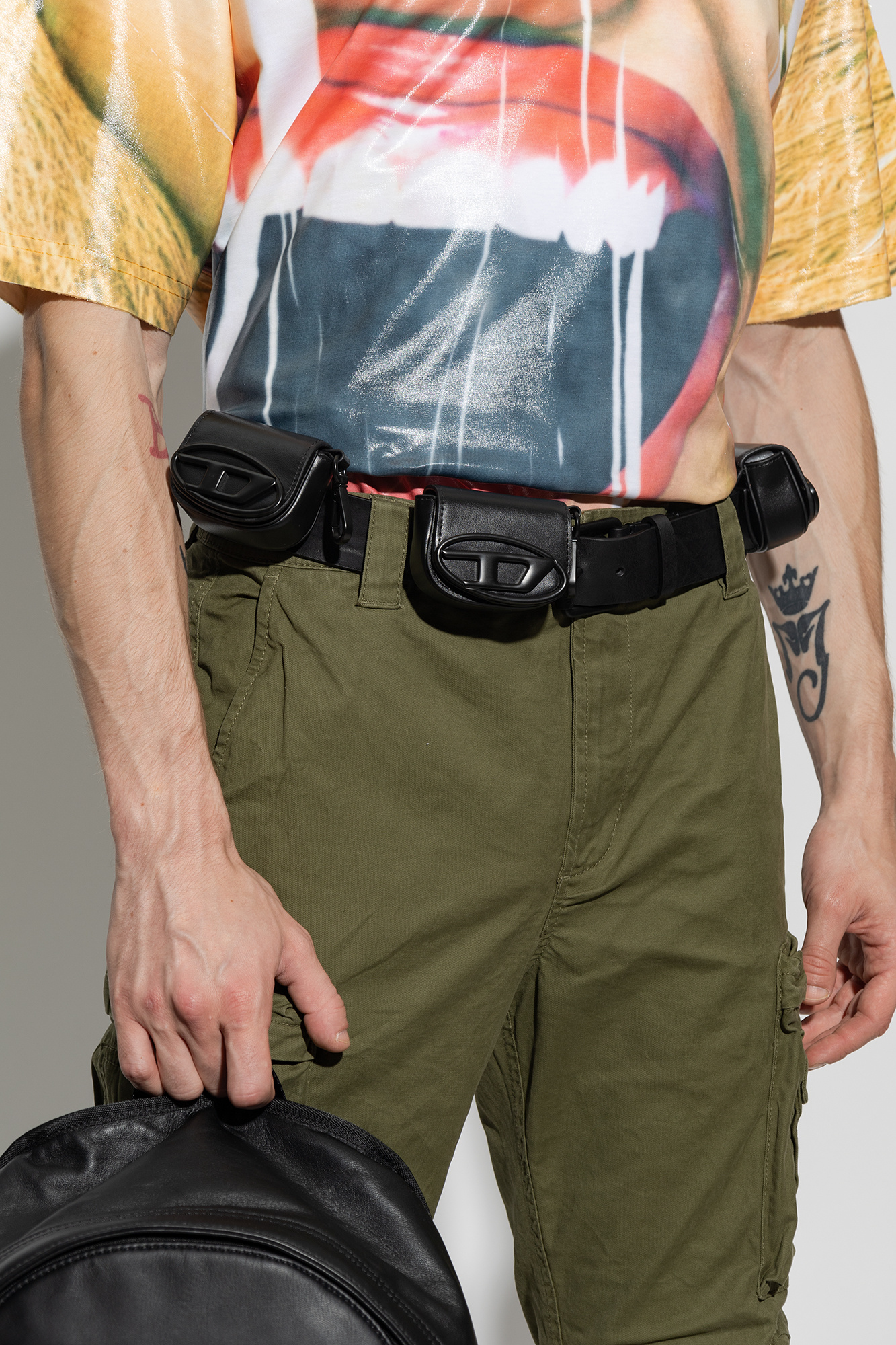 Diesel OVAL D LOGO B-1DR W belt Black | BSTN Store